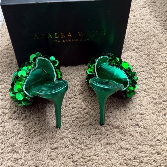 Azalea Wang Green Sequin Heels - Picture 3 of 5
